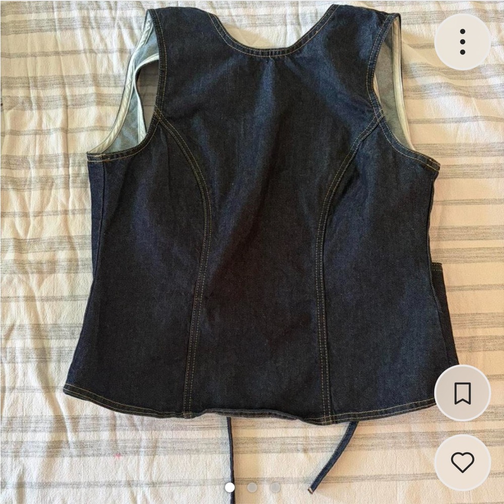 Nine West Dark Indigo Denim Sleeveless Vest